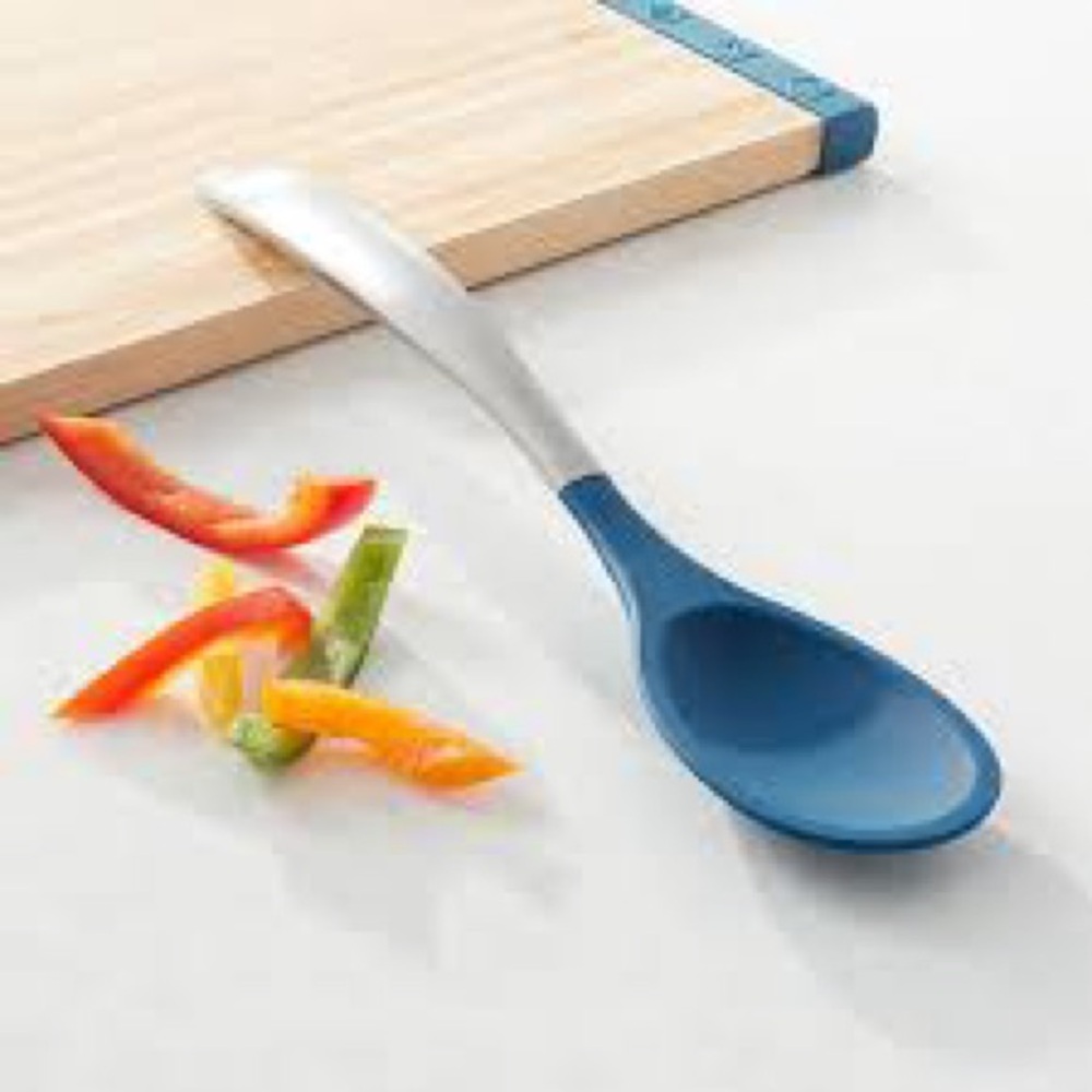 Princess House Blue and Silver Kitchen Spoon